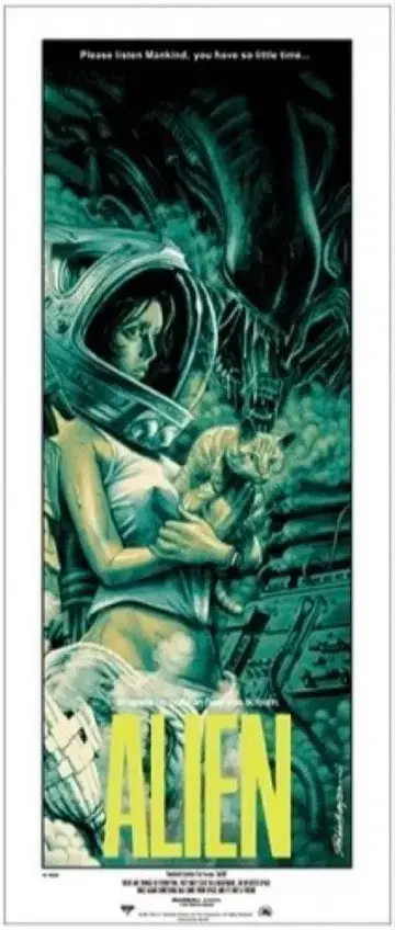 로킹 제리 빈 ALIEN 에이리언 포스터 시리얼 넘버 기입 정품