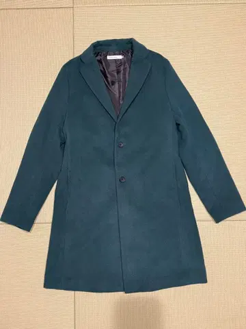 미사용품 sevendays sunday 그린 멜톤 체스터 코트