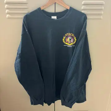 GILDAN 긴팔 티셔츠 백 프린트 XL 구제 의류