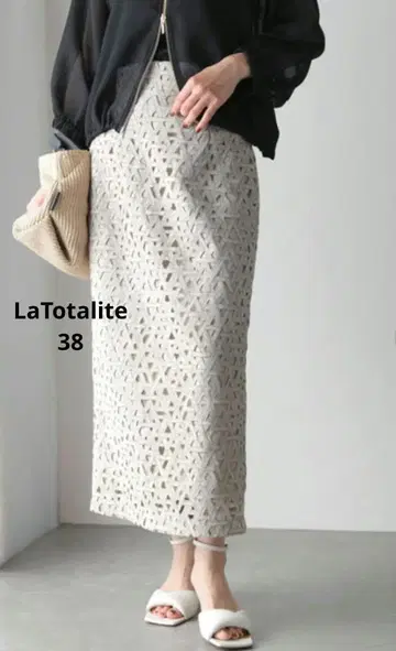 LaTotalite 레이스 타이트 스커트 38