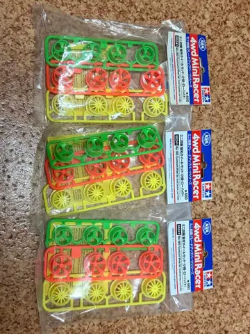 타미야 미니 사륜구동 형광 휠 세트 3개