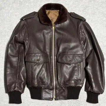 G-1 플라이트 자켓 가죽 무스탕 옷깃 43 브라운 T0052