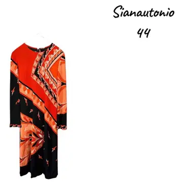 Sianautonio 44 오렌지 블랙 원피스 L 사이즈 상당