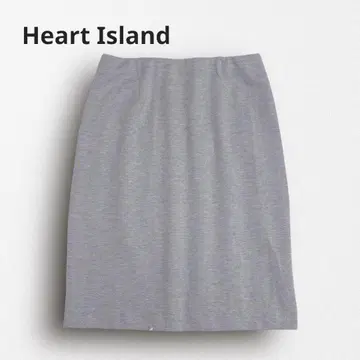 R3544 [하트 아일랜드] 타이트 스커트 I라인 허리밴딩 그레이 M