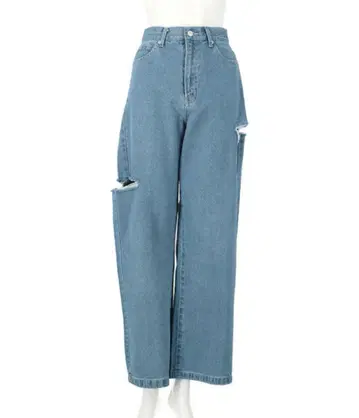 ANAP 사이드 데미지 스트레이트 팬츠