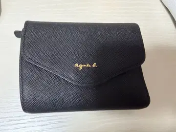 agnis b. 블랙 3단 폴더형 지갑