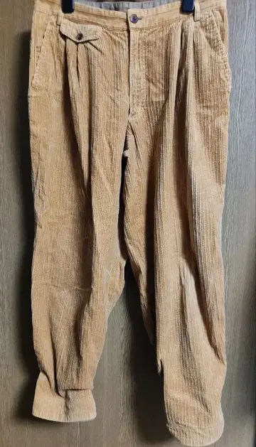 beams 코듀로이 와이드 팬츠 베이지