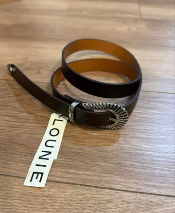 [상품 택 포함] LOUNIE 디자인 버클 소가죽 벨트