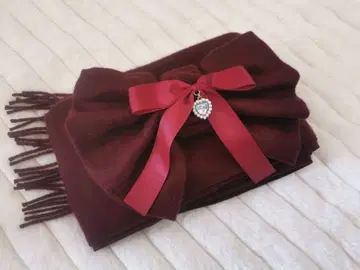 아마벨 리본 머플러 보르도