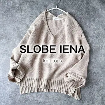 IENA 슬로브 이에나 울 니트 스웨터 V넥 루즈핏 베이지