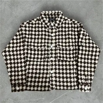 MILITARY CHECK JACKET BROWN Yellow bucks