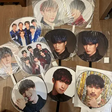 SixTONES 제시 공식 부채 세트 은색 테이프