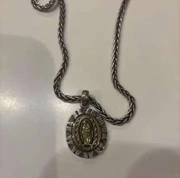 멕시칸 목걸이 마리아 펜던트 탑 실버 925