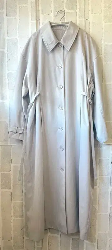 사이드 벨트 스텐카라 코트 라이트 그레이 샘플