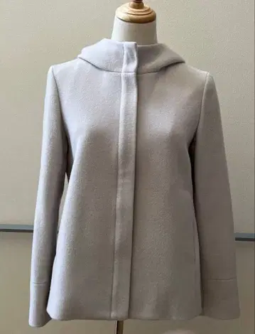 쿠미쿄쿠 후드 부착 울 코트