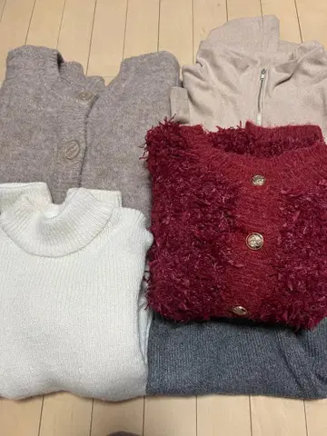 GRL 니트 스웨터 5종 세트