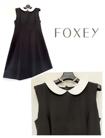 폭시 뉴욕 Petit Noir ALICE 화이트 카라 원피스 레어 42