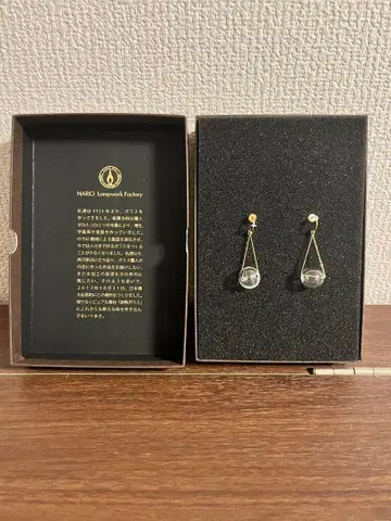 HARIO 유리 귀걸이 박스 포함