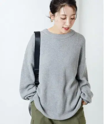 FREAK'S STORE 리브 니트 그레이 오버 사이즈 새상품급 큼