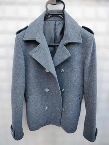 꼼사커뮨 남성용 그레이 피코트