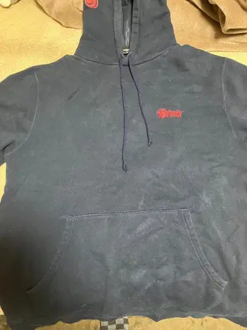 CRIMIE 네이비 후드티 XL 성모 마리아