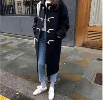 새상품급 [ 단종품 ] LAUREN HI 네이비 더플 코트