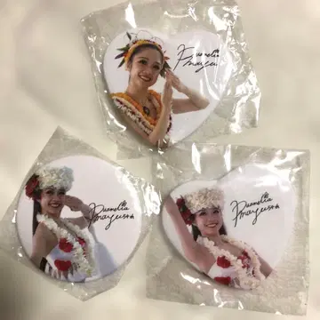 하와이안즈 플라걸 푸아멜리아 마유 씨 캔뱃지 3종 세트