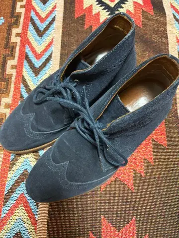 네이비 스웨이드 부츠 39 (24.5cm)