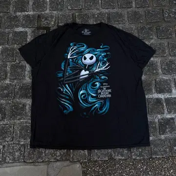 한정판 나이트메어 비포 크리스마스 T셔츠 XXL 빅사이즈 블랙 블루