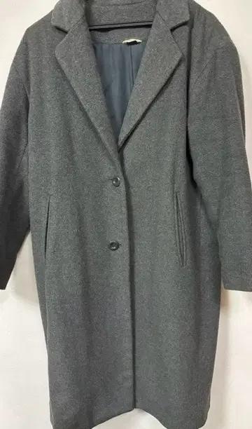 Avan Lily 그레이 롱 코트 울풍