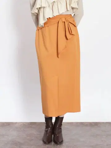 FENNEL 허리 리본 타이트 스커트