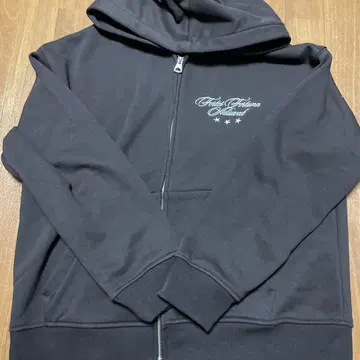 H&M 브라운 지퍼 후드티 더블 지퍼