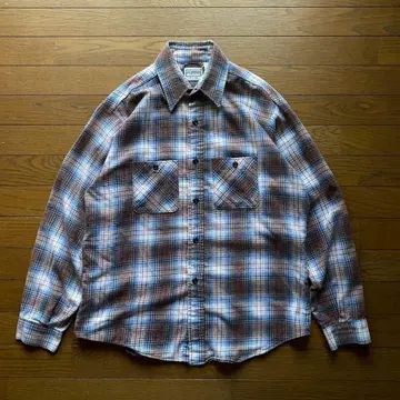 70s Five Brother print flannel shirt L