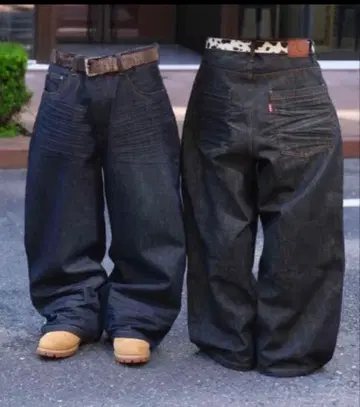 Belvet baggy rigid denim L black