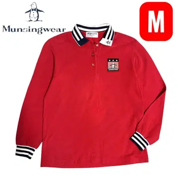먼싱웨어 골프 긴팔 셔츠 빨간색 레드 M