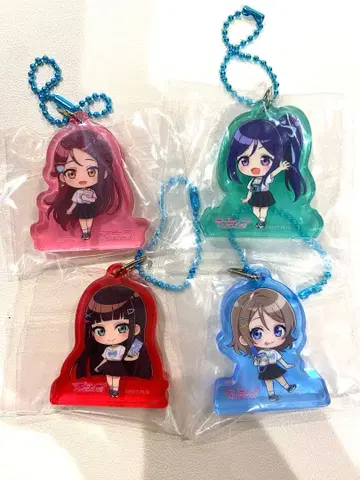 러브 라이브 선샤인 아크릴 오브제 키링 2개 세트