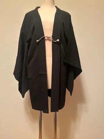 블랙 문장 기모노 겉옷
