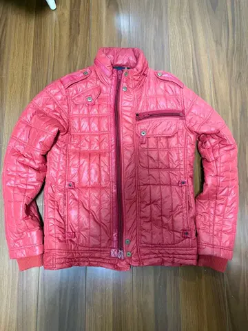 레어 AVIREX 퀼팅 자켓 더블 지퍼 타이트