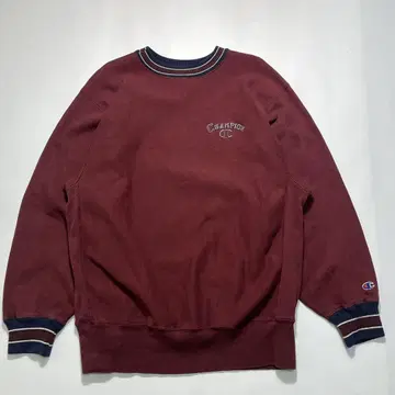 90s 챔피온 USA제 리버스 위브 버건디 리브 라인 7356