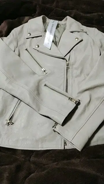 Risley 더블 라이더 자켓 38 라이트 베이지