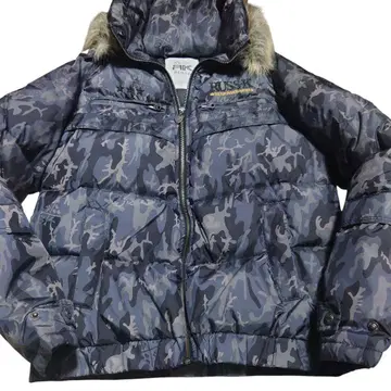 RUSS-K 카모 패턴 다운 자켓
