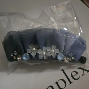 Complex Biz 바나나 클립 퍼플 블루 플라워 스톤