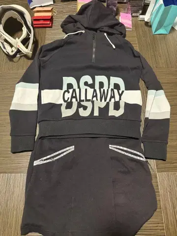 CALLAWAY 후드 부착 스웨터 M x 스커트 S 셋업