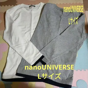nanoUNIVERSE L 사이즈 긴팔 티셔츠 2장 세트