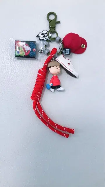 주렁주렁 키링 스누피 가챠 채운 파우치 라이너스