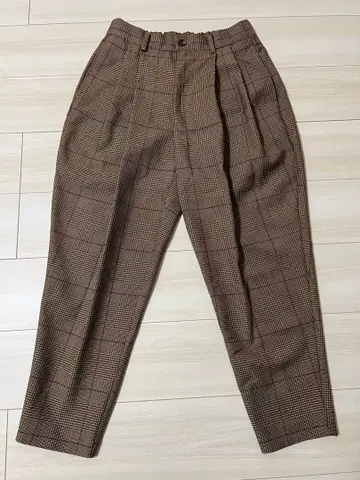 lui's 글렌체크 와이드 팬츠