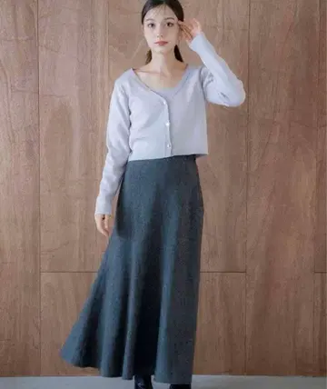 노엘라 멜란지풍 토네이도 스커트 블랙 M