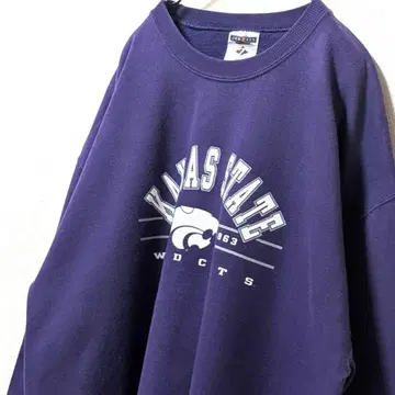 저지즈 캔자스 시티 와일드캣츠 맨투맨 트레이닝복 퍼플 L 구제 의류