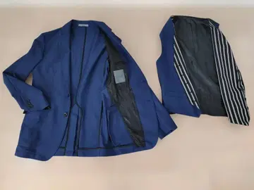 Tenoras 블루 테일러드 자켓 베스트 포함 MEDIUM