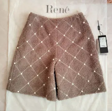 새상품 르네 브라운 퍼 숏팬츠 36